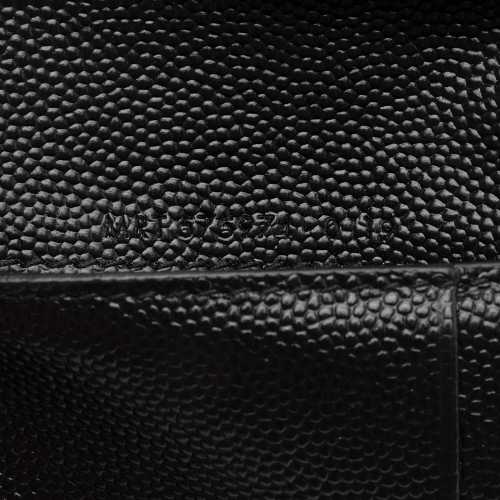 Saint Laurent Matelasse Grain de Poudre Monogram Zipper Card Case