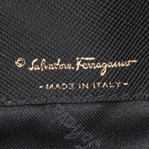 Salvatore Ferragamo Saffiano Gancini Key Holder Card Case