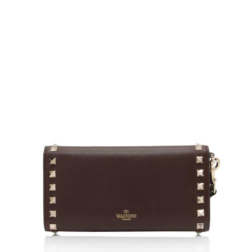 Valentino Leather Rockstud Wristlet