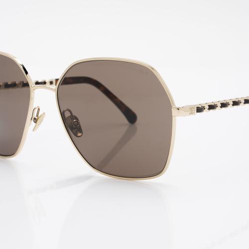 Chanel sunglasses with chain hotsell