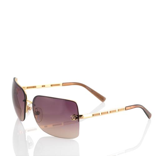 Chanel Rimless Rectangle Sunglasses