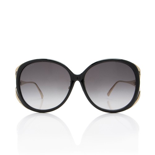 Gucci Interlocking G Web Oversized Oval Sunglasses