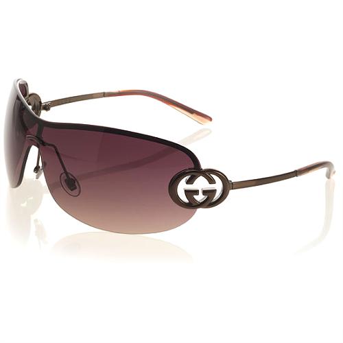 Gucci Semi Rimless Shield Sunglasses