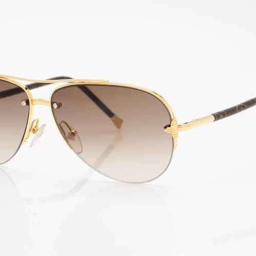 Louis Vuitton Monogram Canvas Viola Pilote Petite Sunglasses