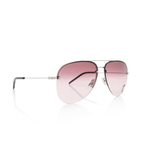 Saint Laurent Monochromatic Classic 11 Aviator Sunglasses