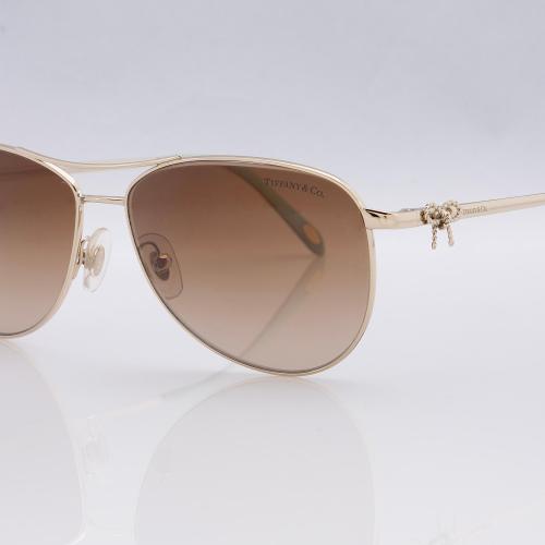 Tiffany & Co. Twist Bow Aviator Sunglasses