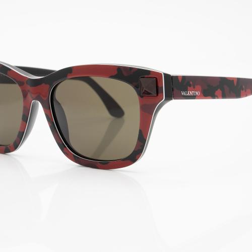 Valentino Camouflage Wayfarer Sunglasses