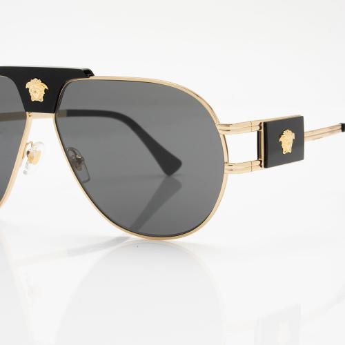 Versace Medusa Aviator Sunglasses