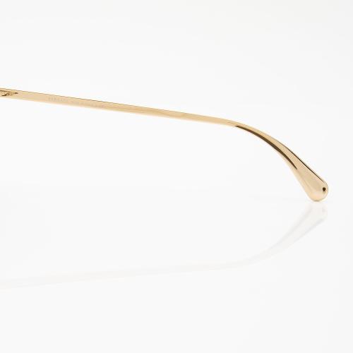 Versace Studded Rimless Shield Sunglasses