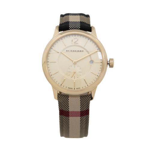 Burberry Stainless Steel Swiss Honey Check Watch