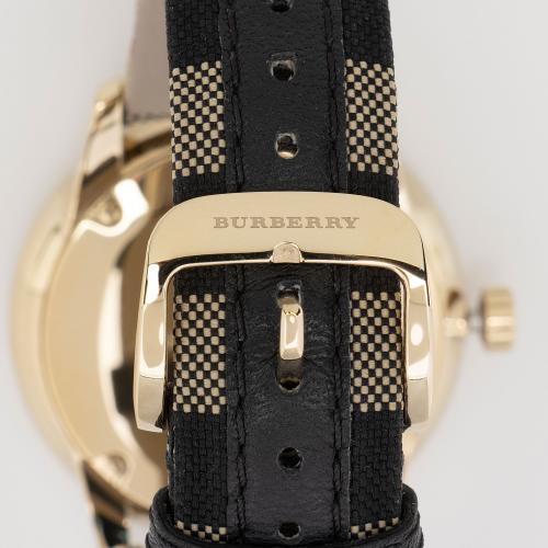 Burberry Stainless Steel Swiss Honey Check Watch