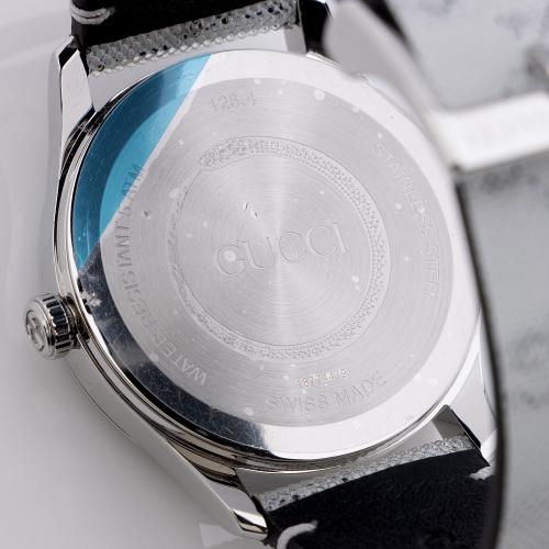 Gucci Stainless Steel GG Hologram Leather G-Timeless Watch