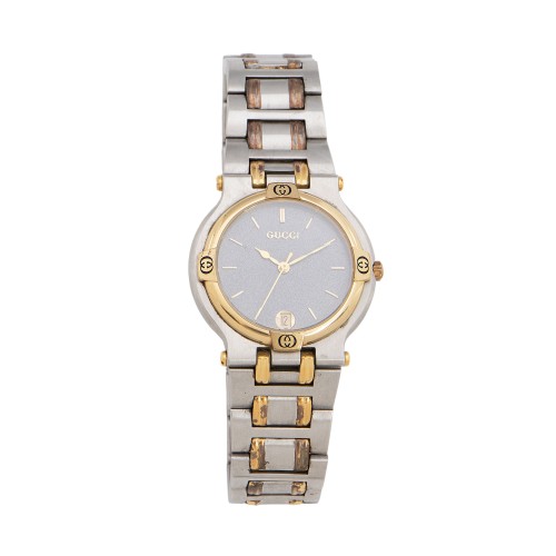 Gucci Vintage Stainless Steel 2 Tone 9000L Watch