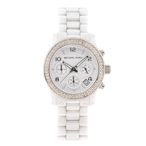 Michael Kors Ceramic Glitzy Watch