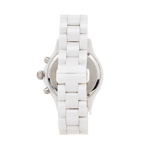 Michele Diamond Ceramic Jetway Chronograph Watch