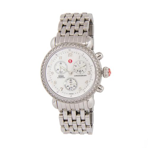 Michele Diamond Ceramic Jetway Chronograph Watch