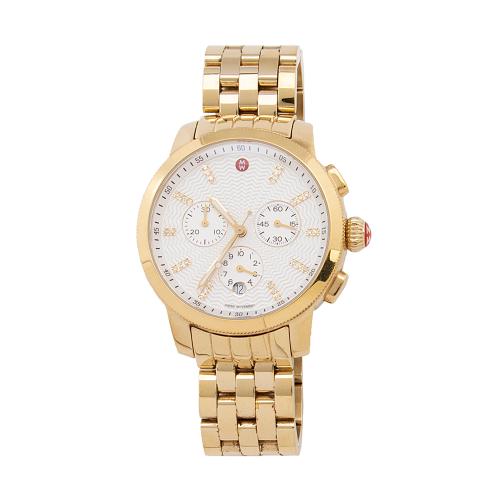 Michele Diamond Uptown Chronograph Watch