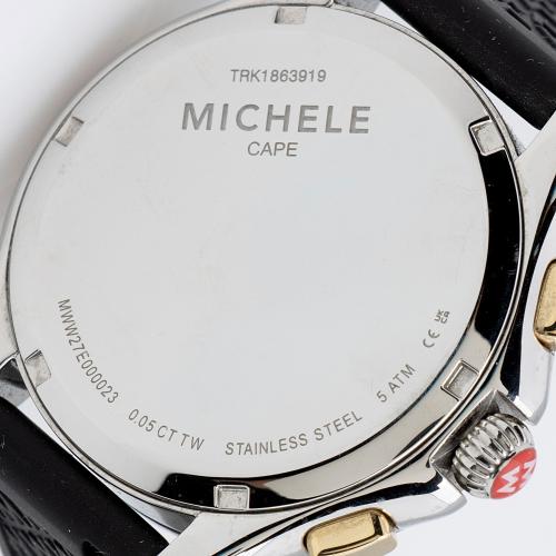 Michele Stainless Steel Gold Plated Two-Tone Cape Chronograph Watch